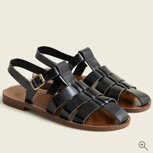 J. Crew Glossy Black Sandals